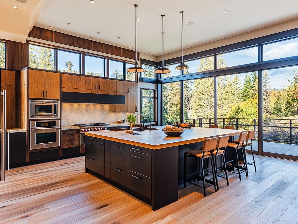 A beautiful kitchen layout emphasizing style and functionality