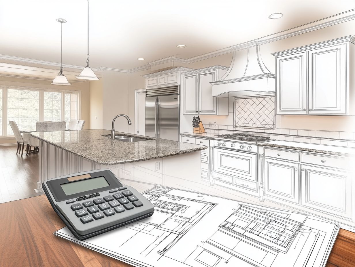 An infographic illustrating frequently asked questions about kitchen remodeling costs