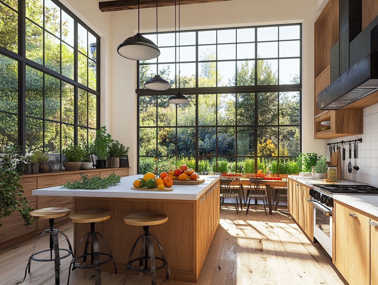 What is an open kitchen layout?