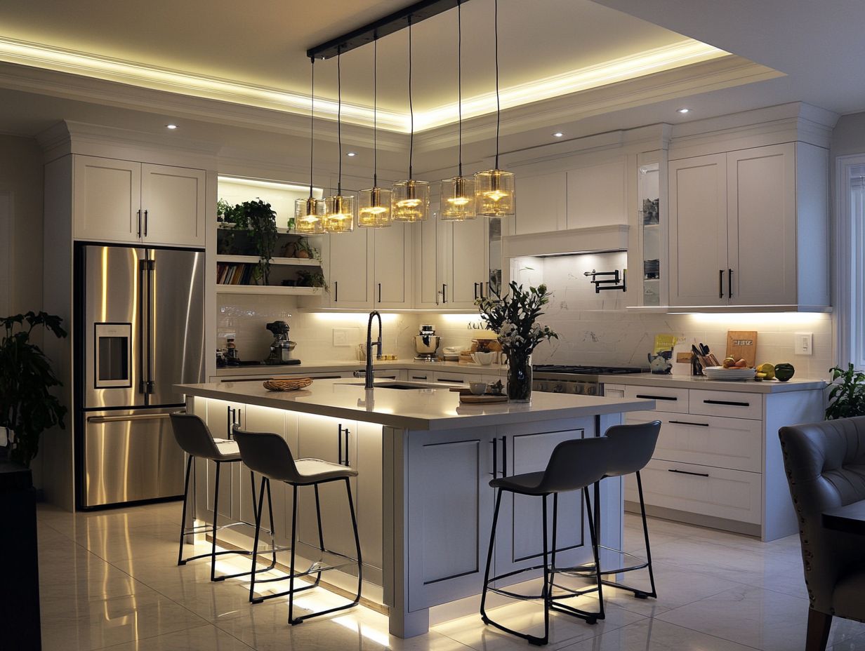 Illustration of key kitchen lighting strategies