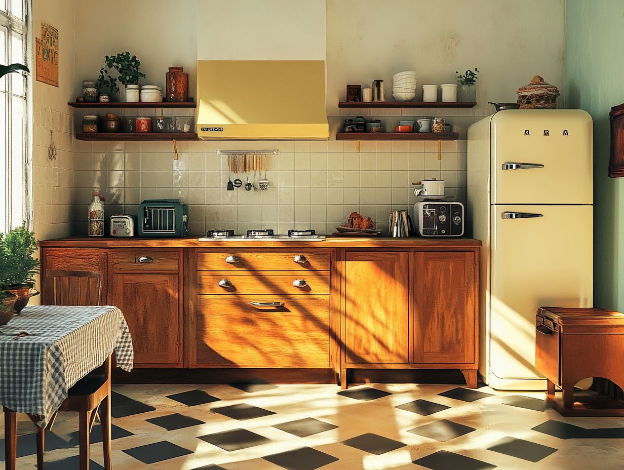 A beautifully maintained vintage kitchen