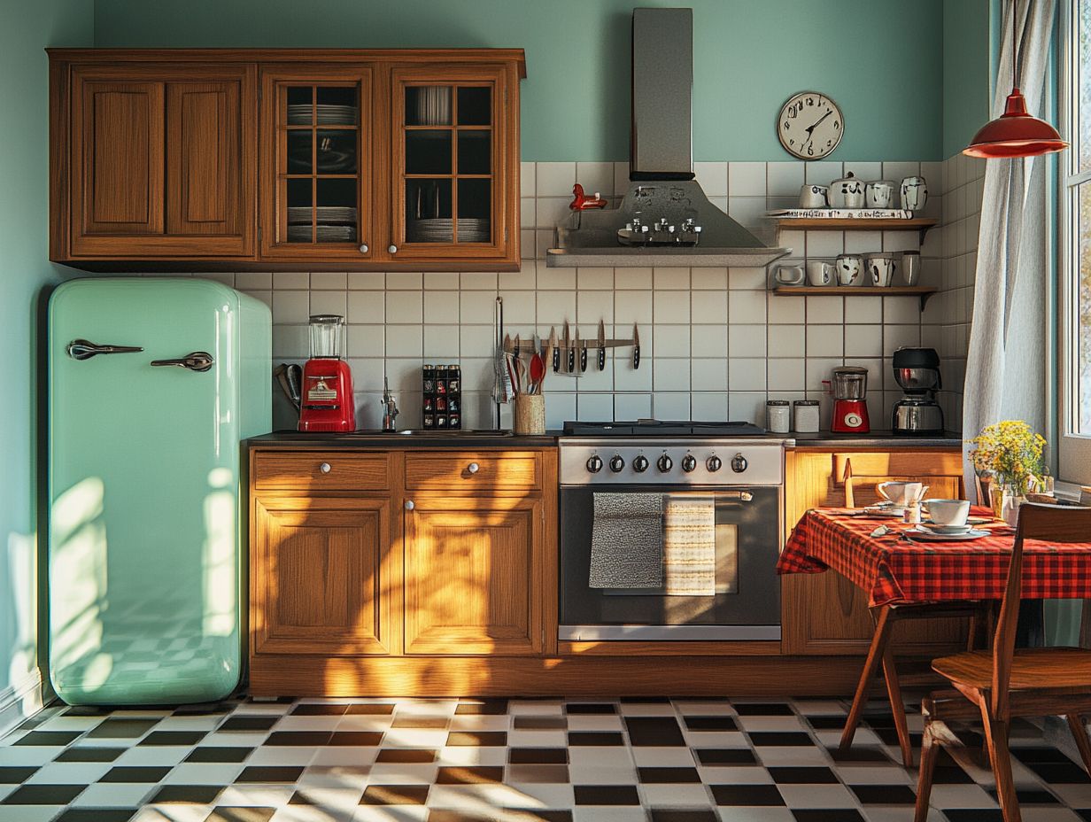 Beautiful vintage kitchen showcasing unique design elements