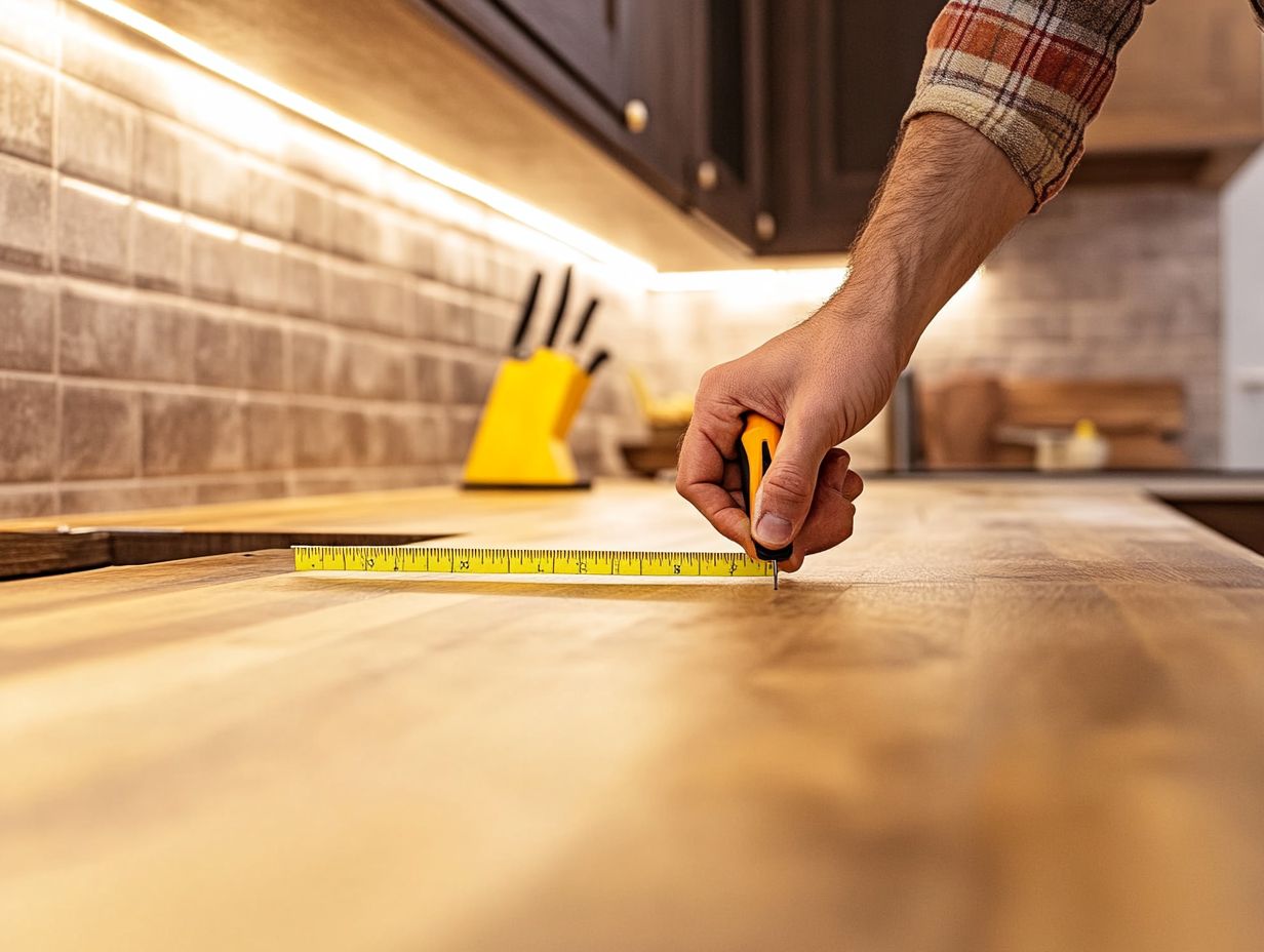 Step-by-step guide on fitting and securing a kitchen countertop