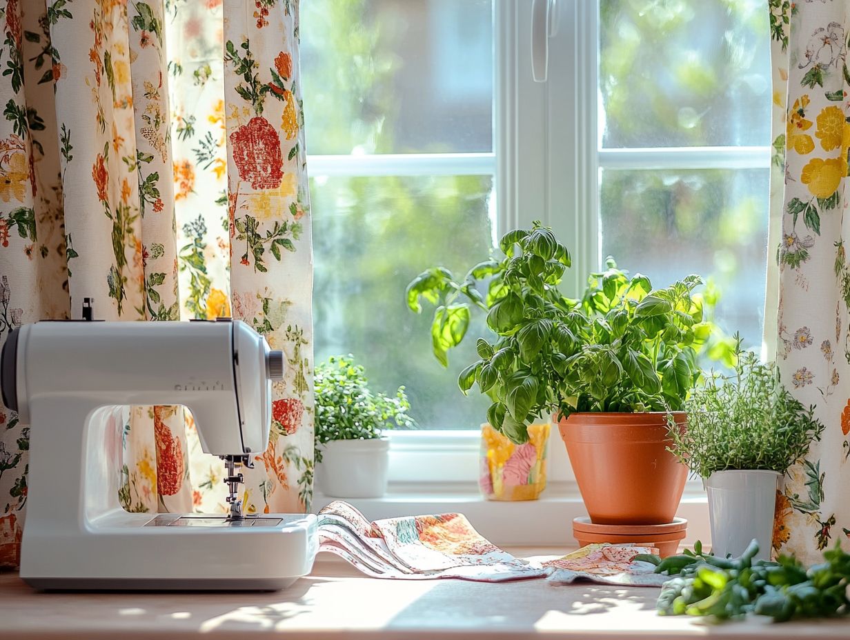 Image showing DIY kitchen curtain materials