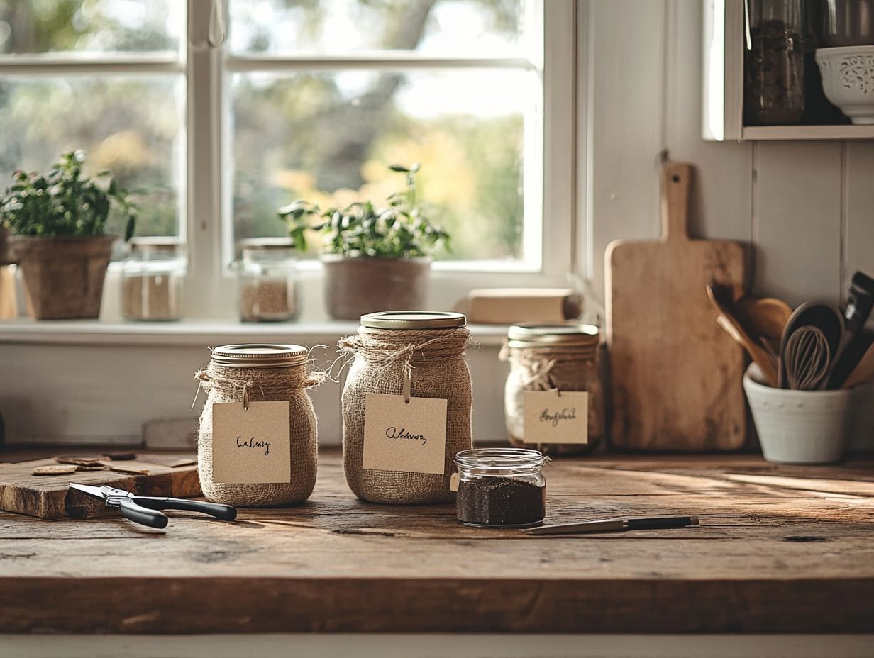 A beautifully labeled kitchen showcasing DIY labels.