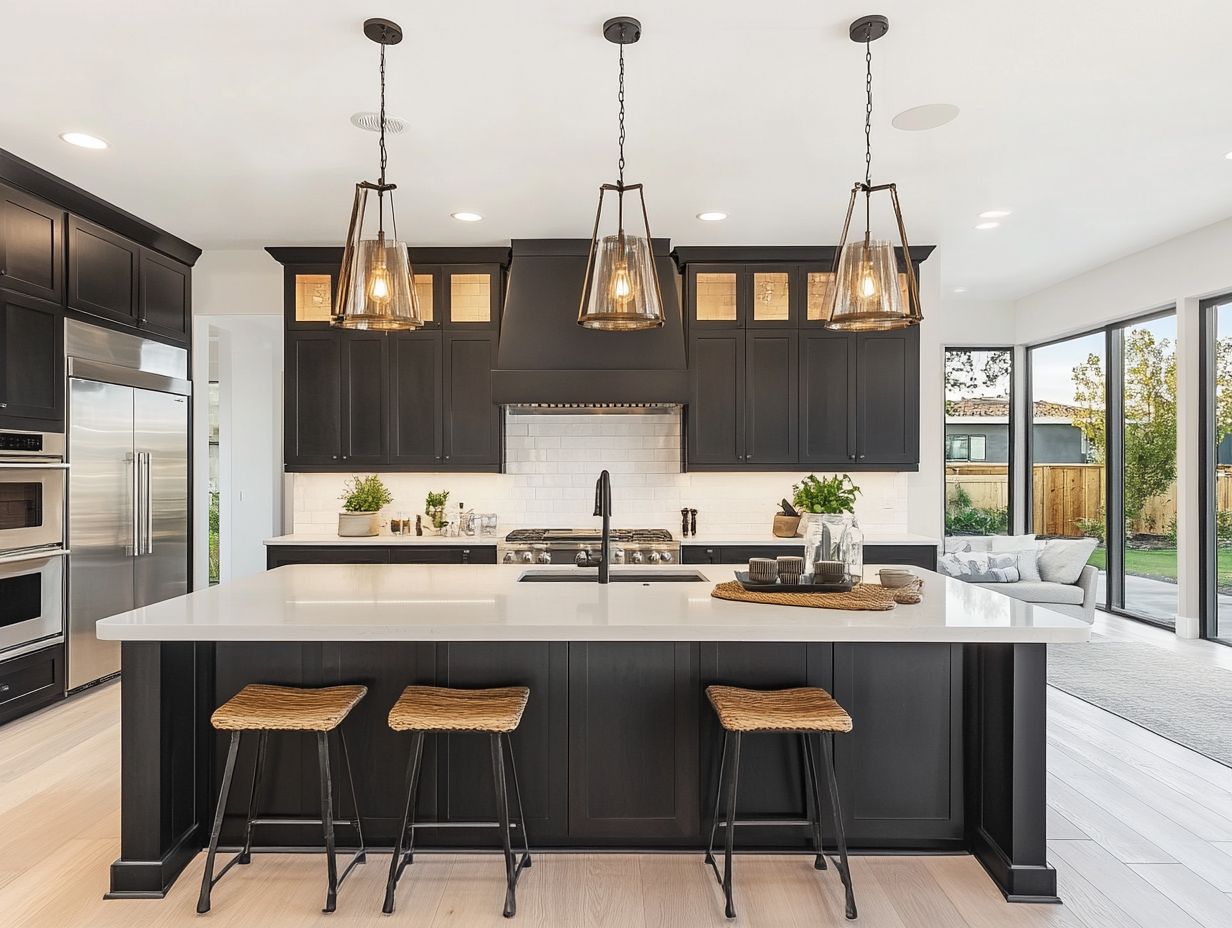 Maximized counter space in a modern kitchen