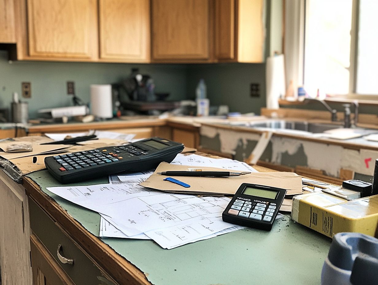 Visual guide for managing unexpected kitchen renovation costs