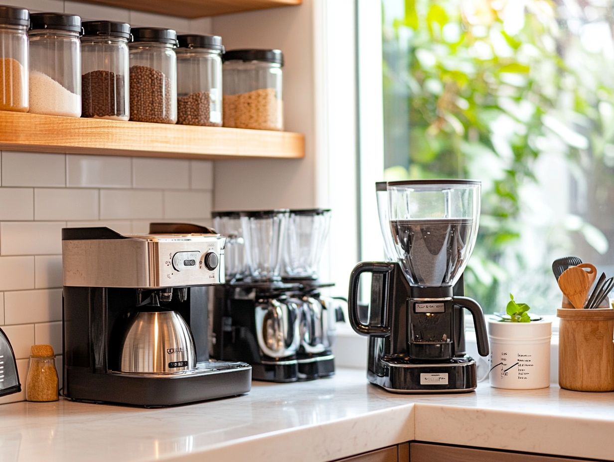 A visual guide for choosing the best storage solution for kitchen appliances.