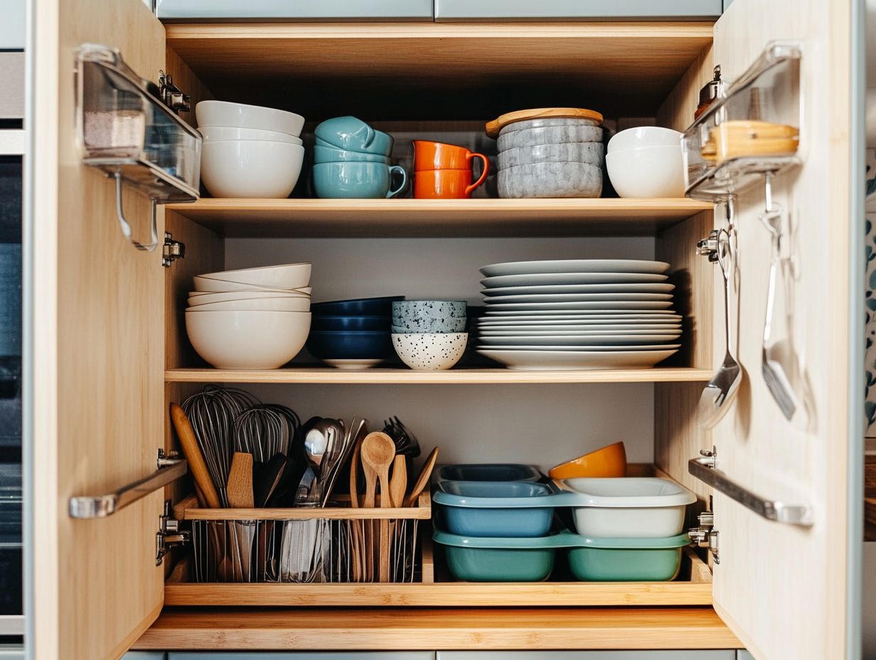 Organizing kitchen cabinets efficiently