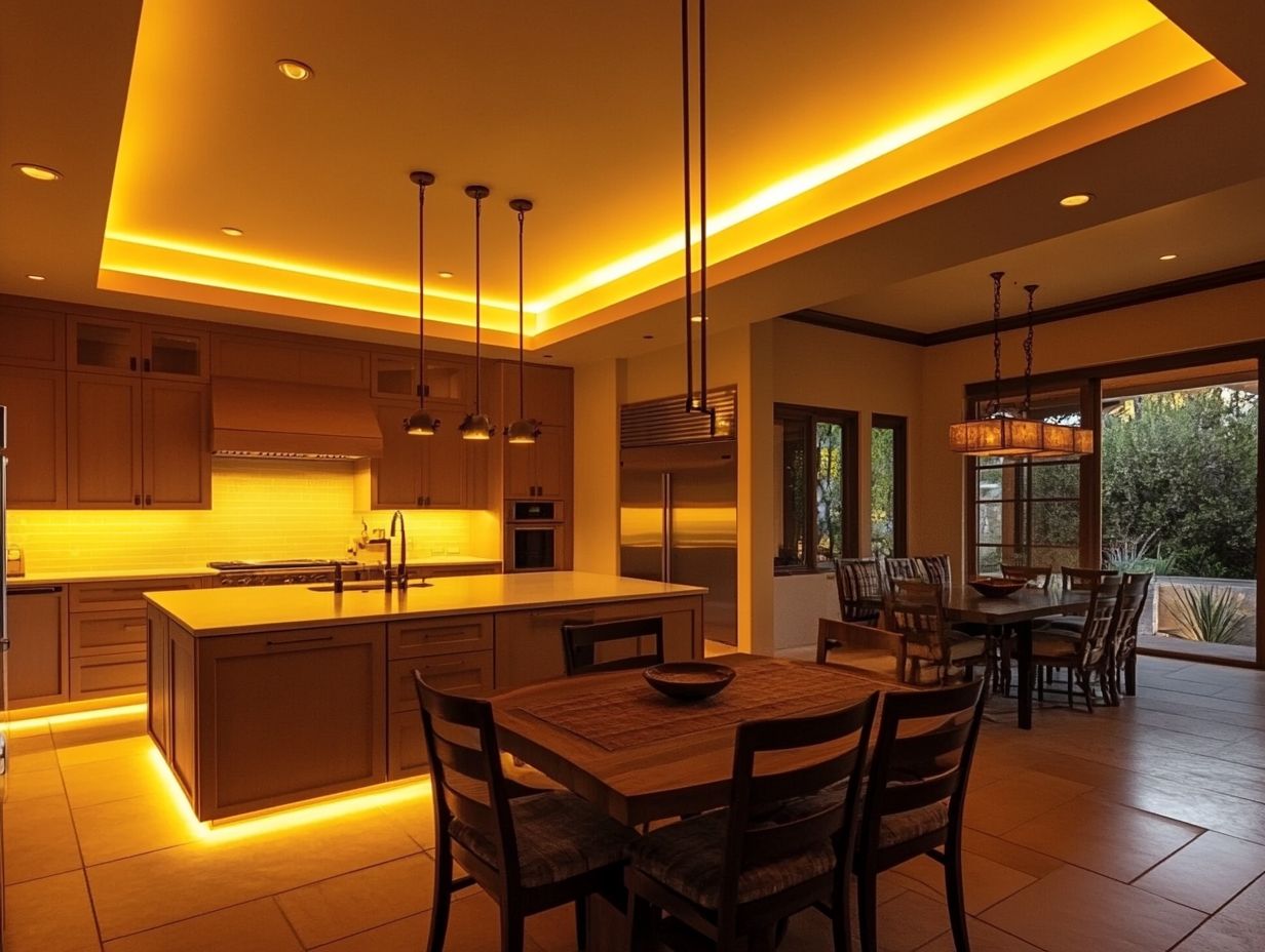 Creating a cozy kitchen atmosphere with lighting