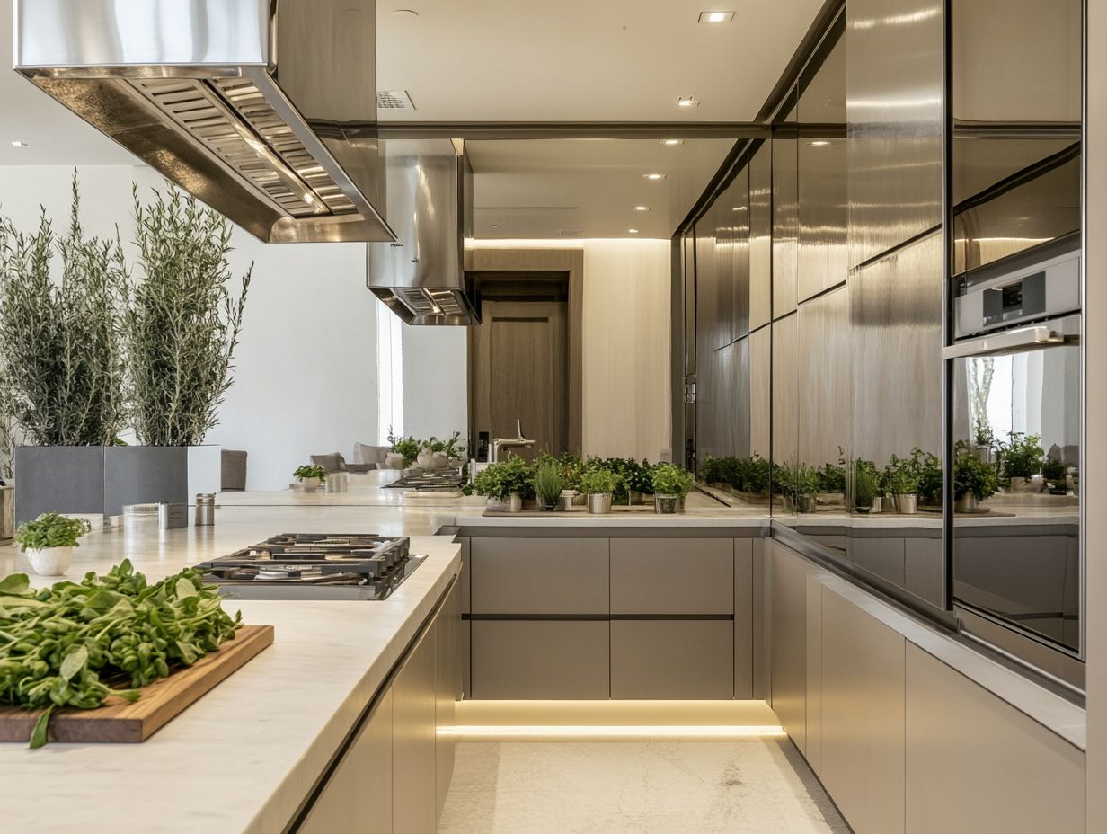 Key Takeaways: Using mirrors in kitchen design