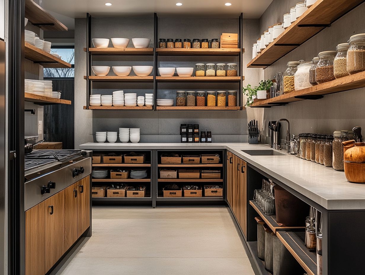 Storage solutions in a small kitchen layout