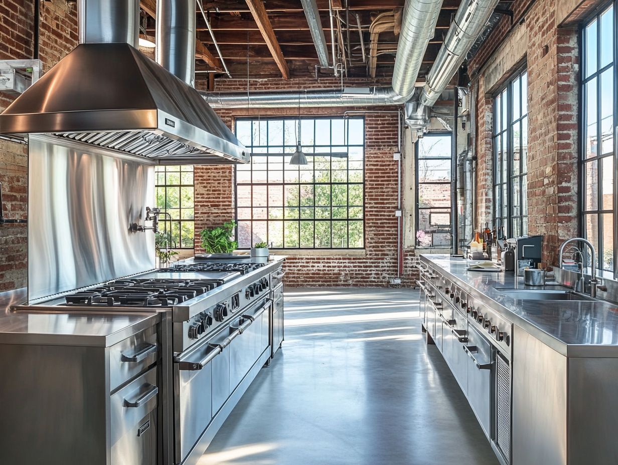 Visual summary of key elements in industrial kitchen design