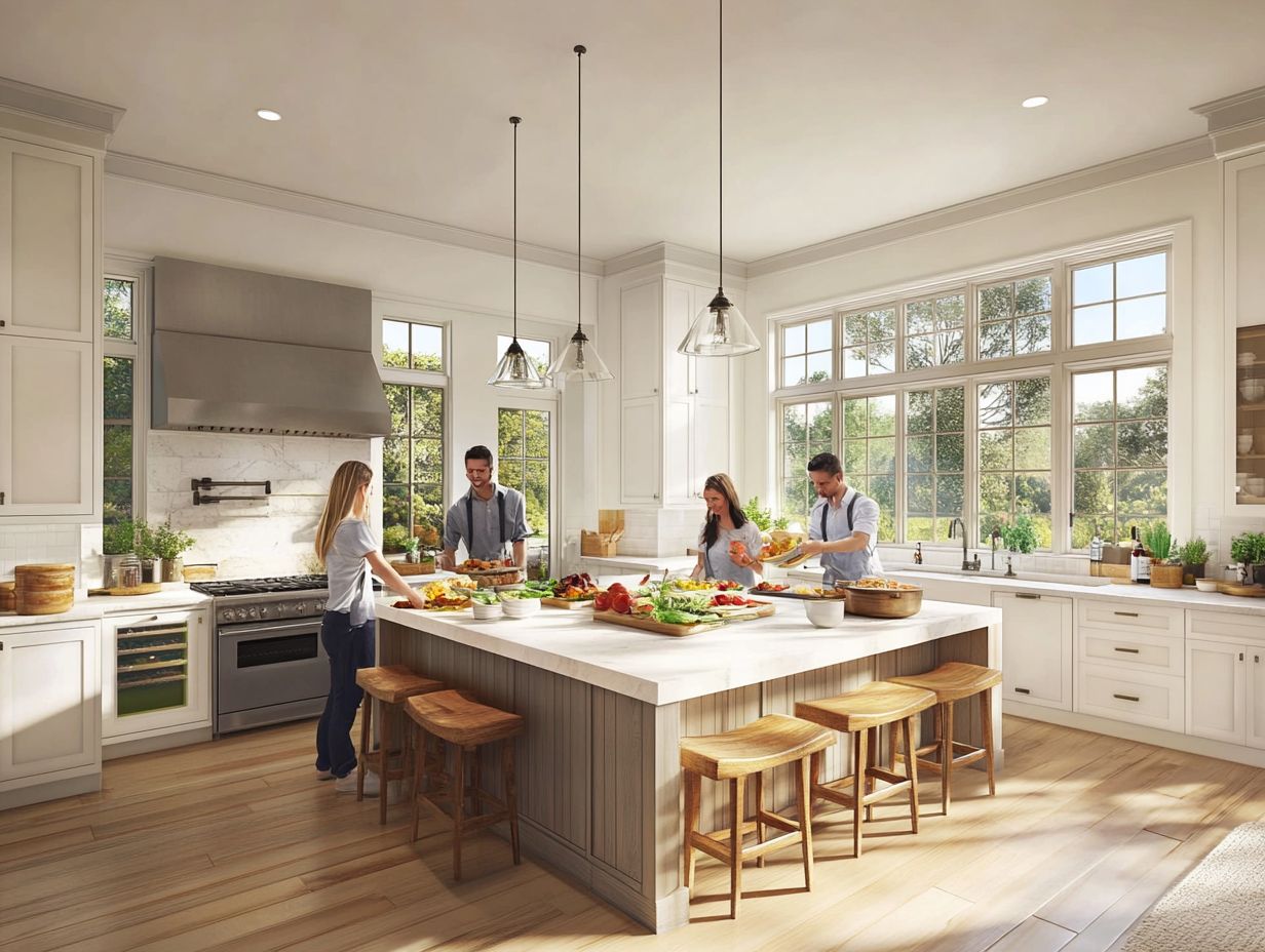 A beautifully designed family-friendly kitchen with warm colors