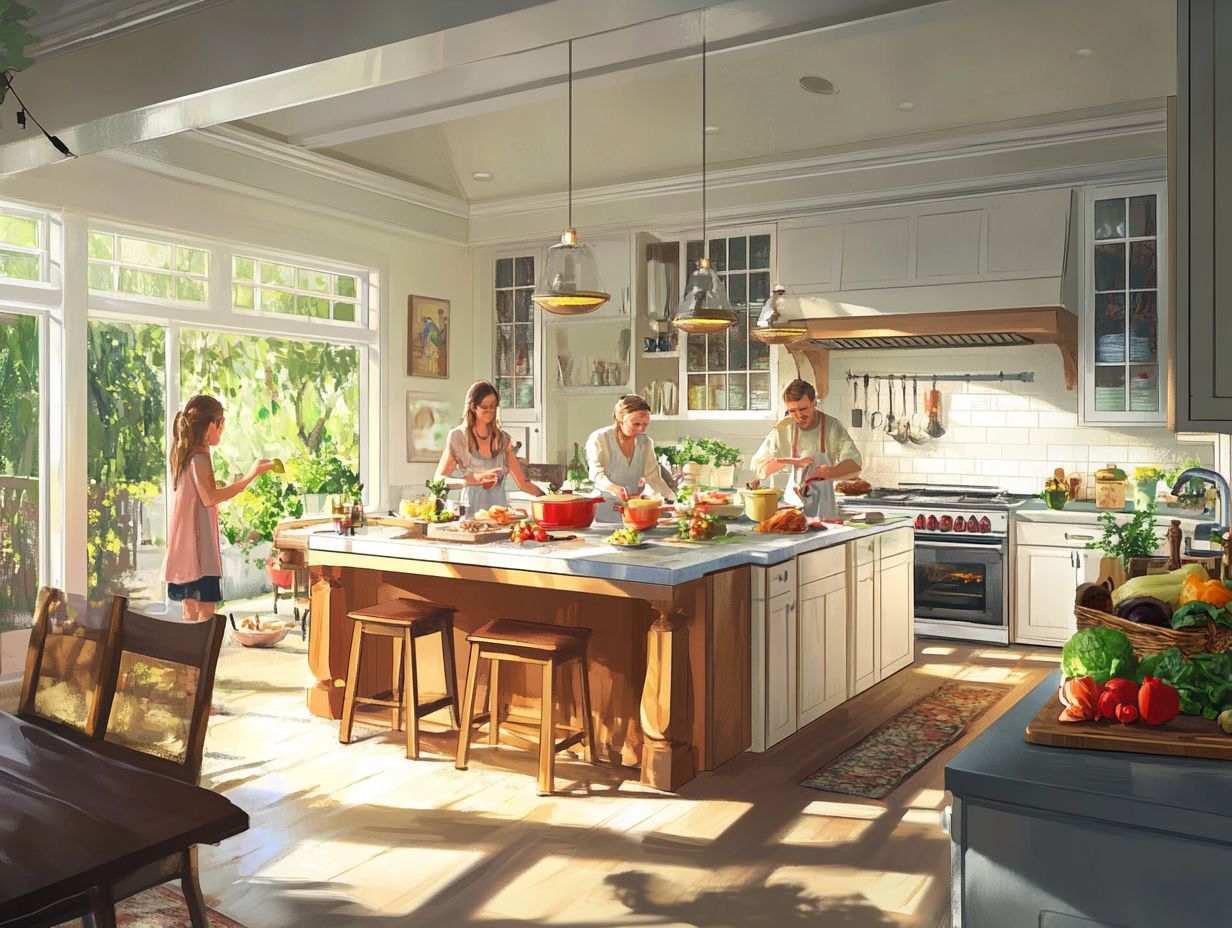 Kitchen layout that encourages family bonding