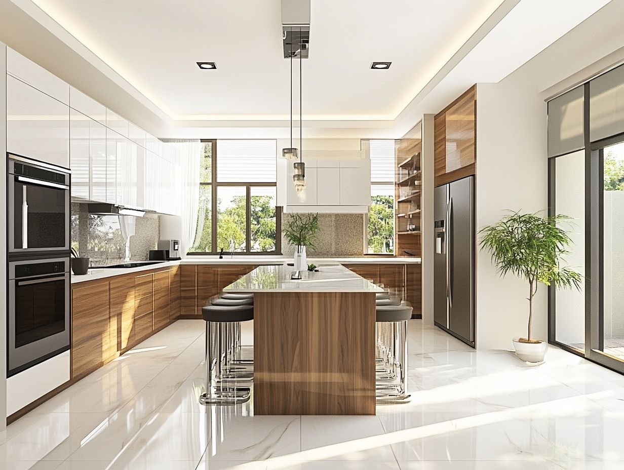 A stylish kitchen layout with aesthetic appeal