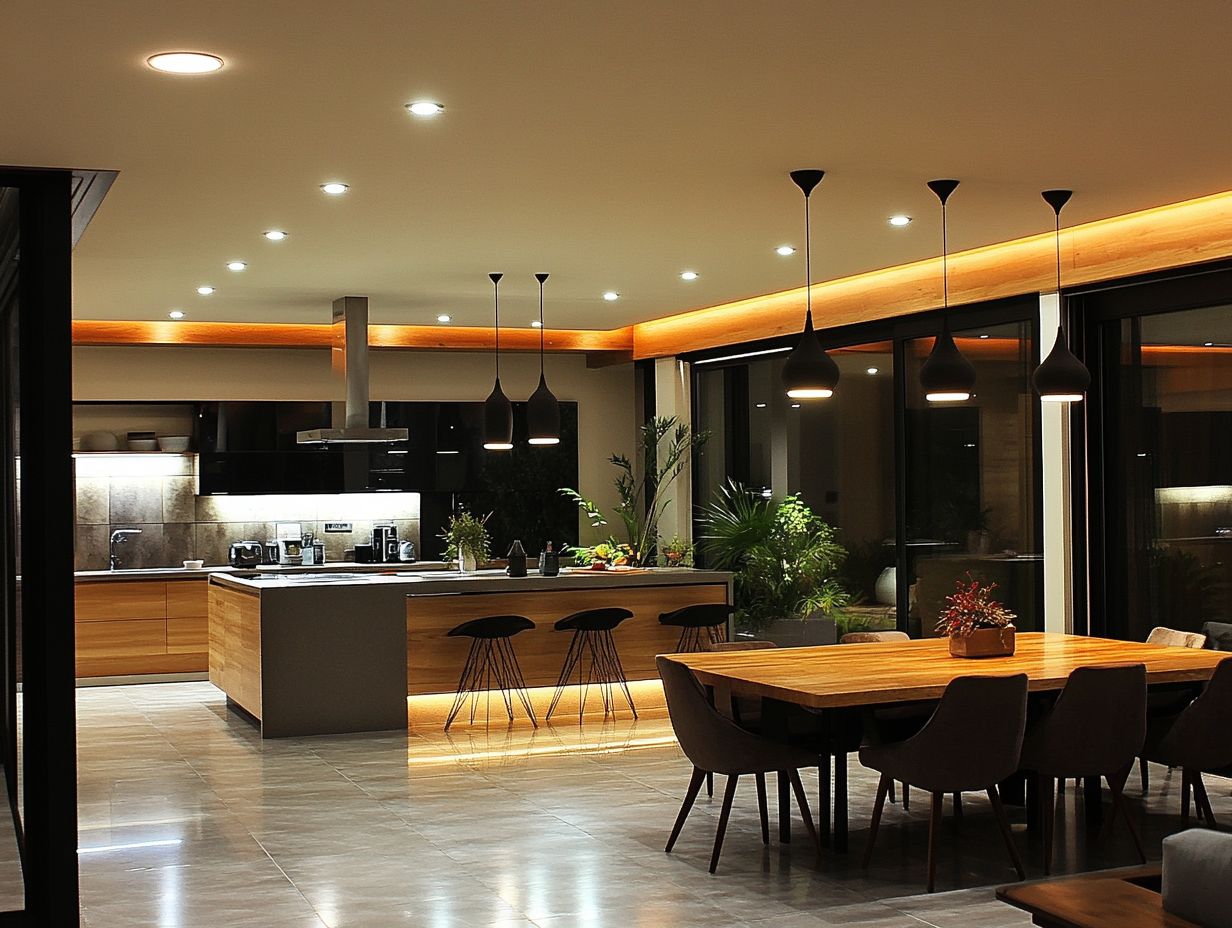 Image showing the benefits of adjustable lighting in kitchens