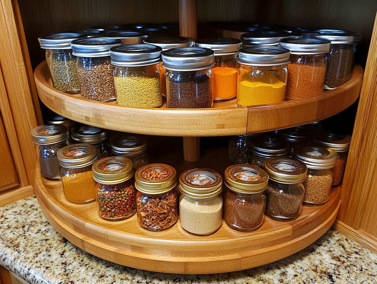 Visual representation of Lazy Susan benefits in kitchen organization.