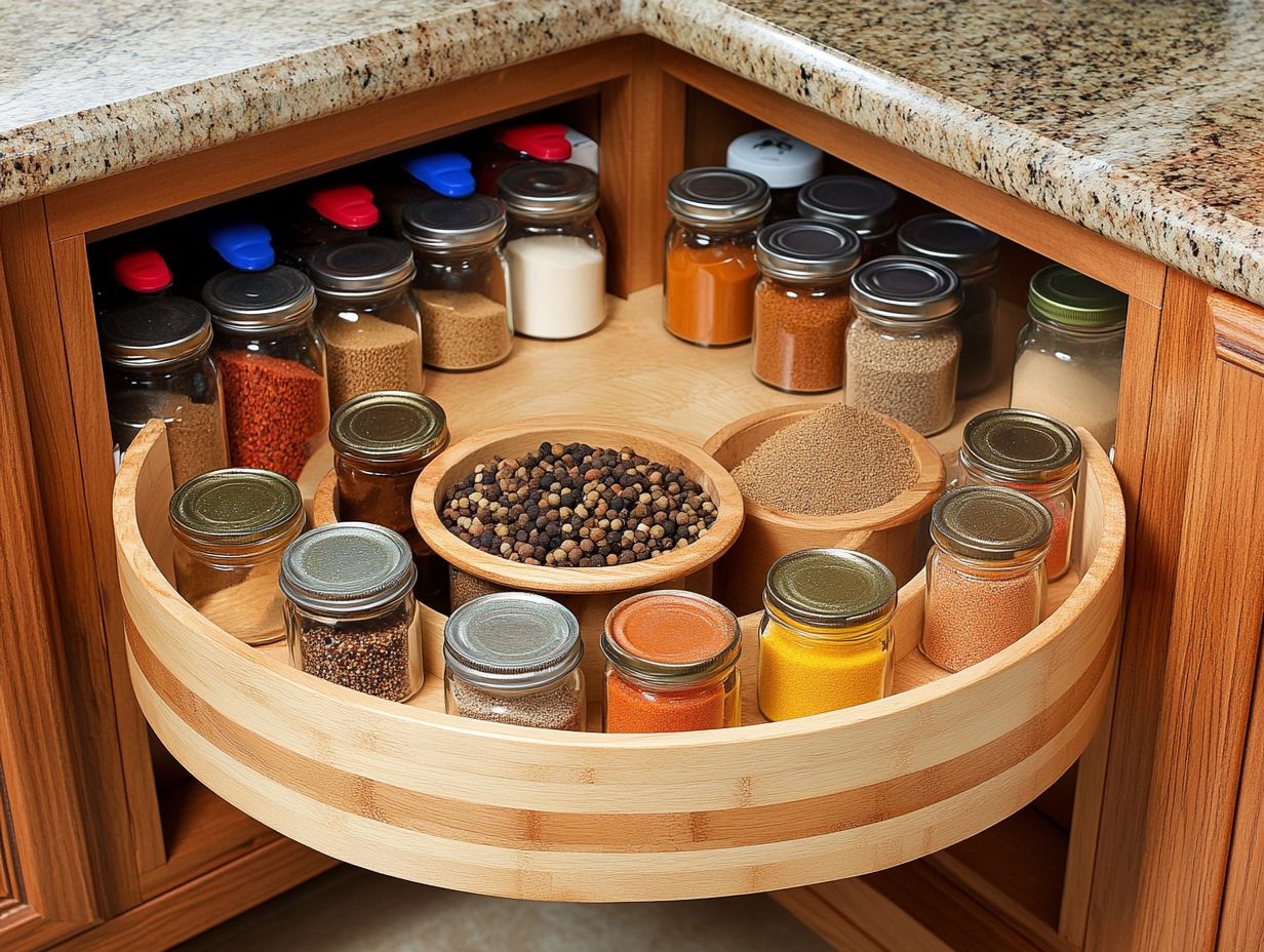 Lazy Susan in Kitchen for Improved Organization