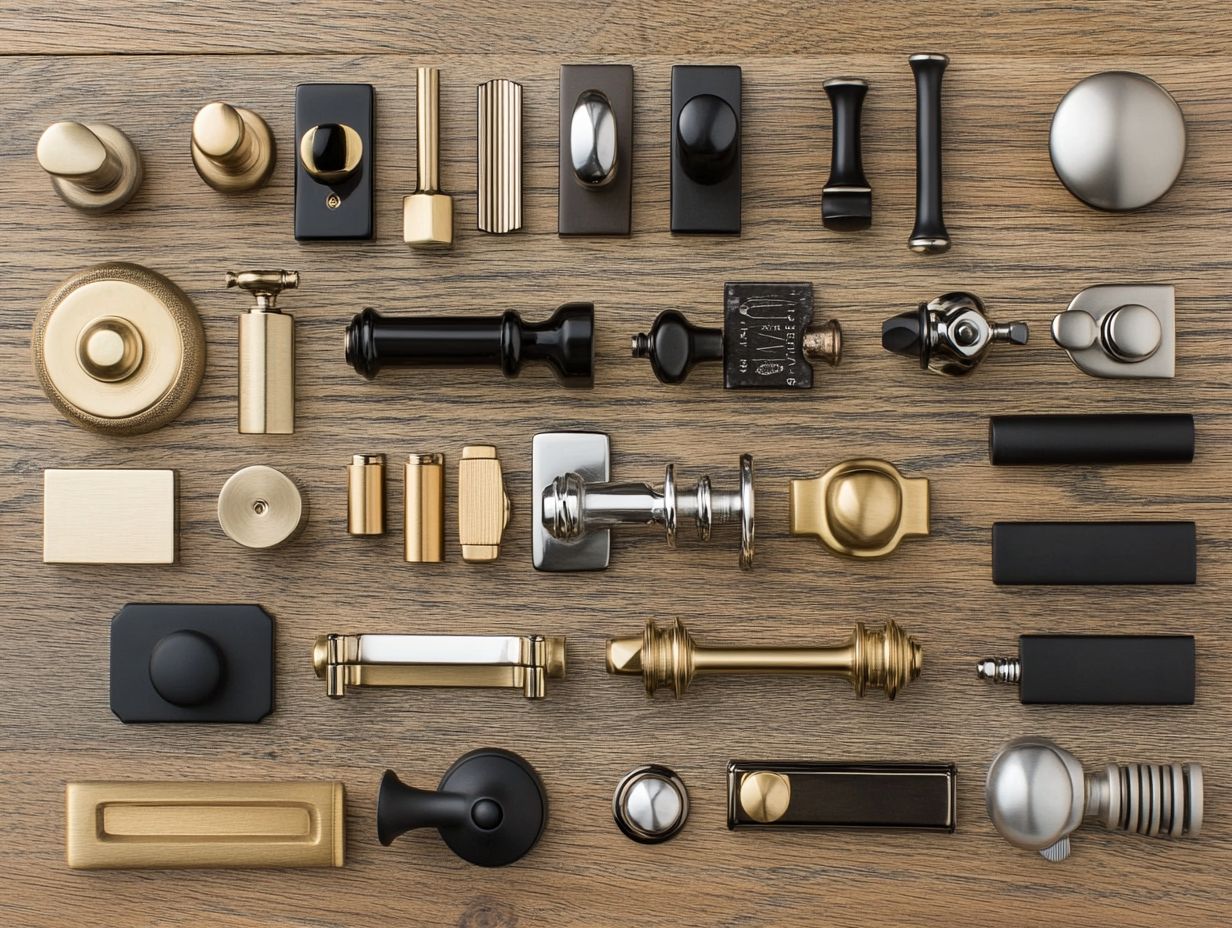 Image showing various styles of contemporary cabinet hardware