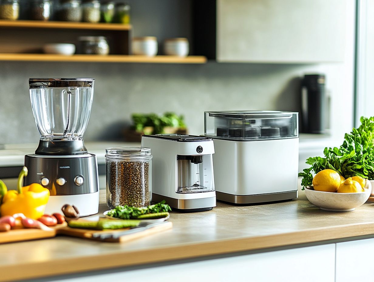 An image showcasing the best compact appliances for kitchen efficiency