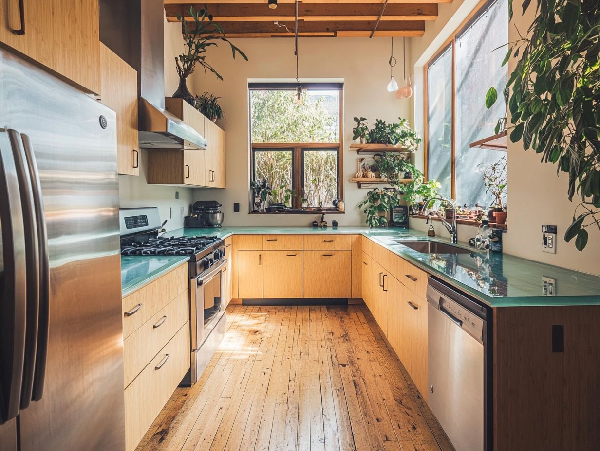 An infographic showing eco-friendly kitchen remodeling options