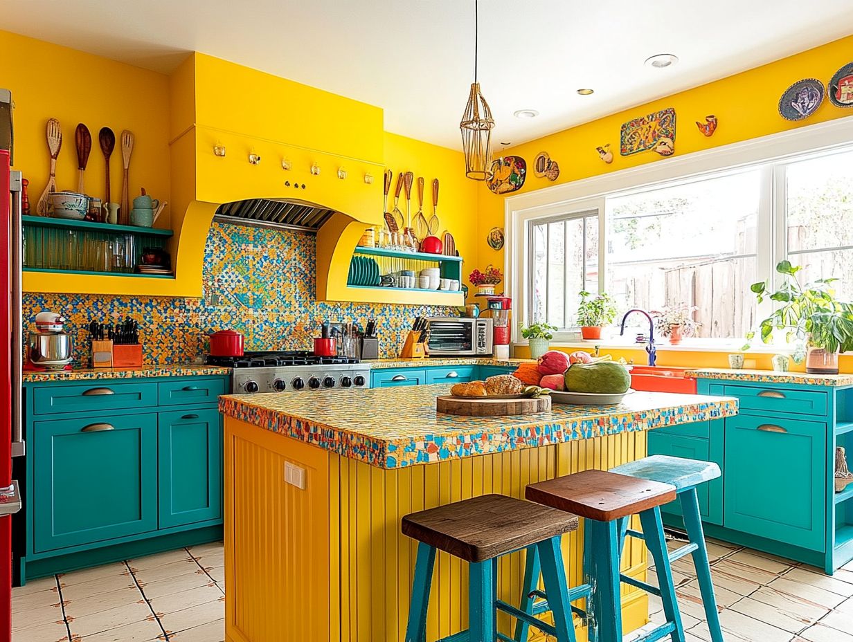 Colorful kitchen decor ideas for small spaces