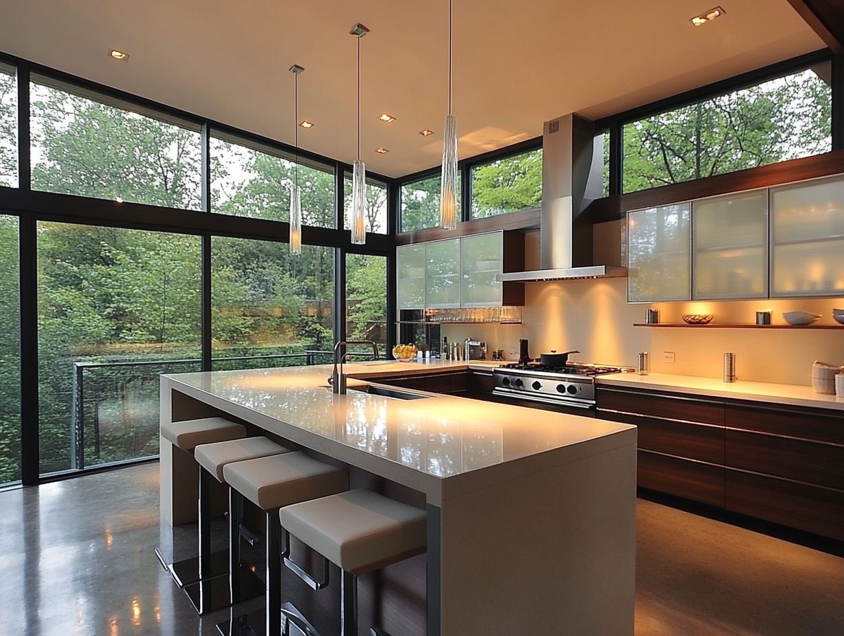 A stylish Peninsula Kitchen layout showcasing an inviting design.