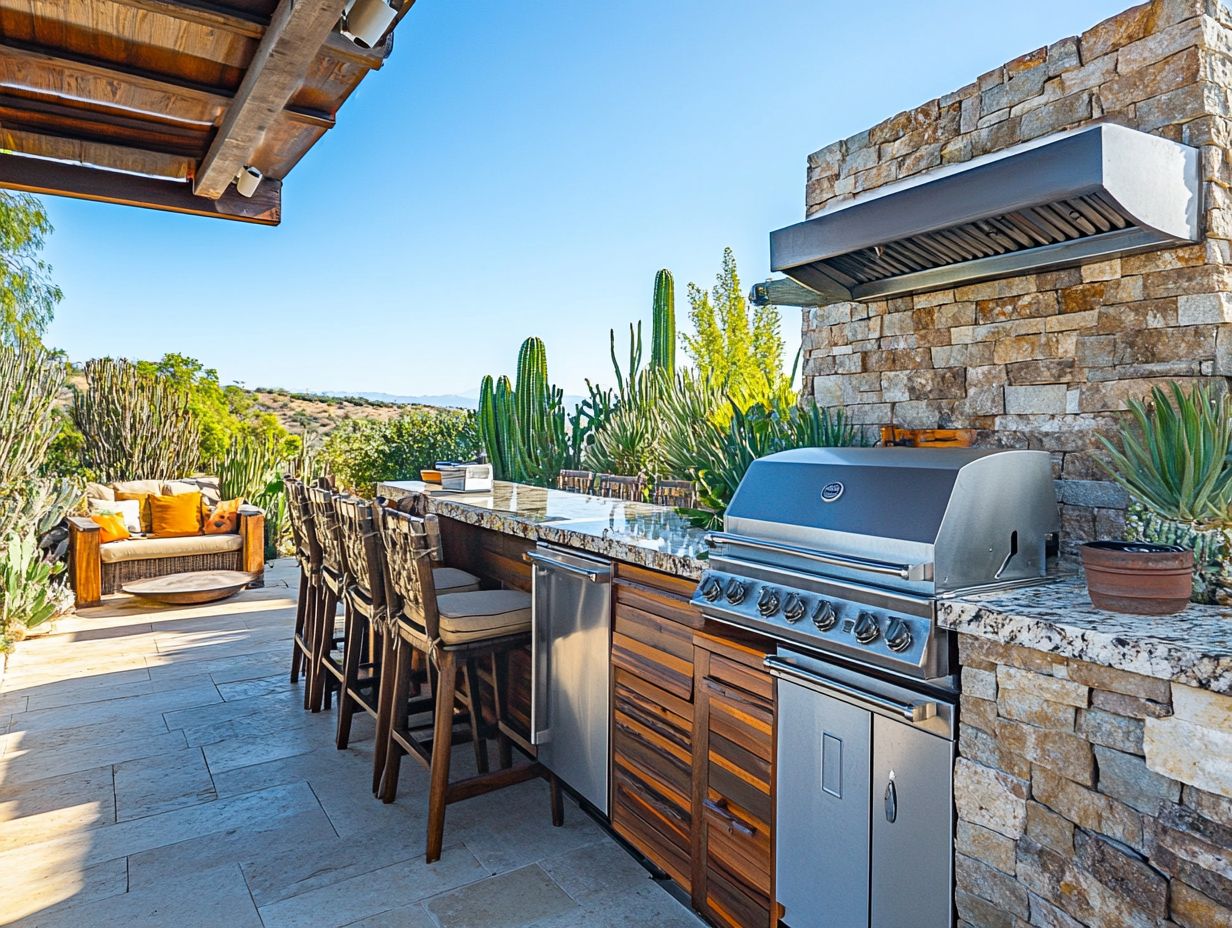 Natural stone in outdoor kitchens