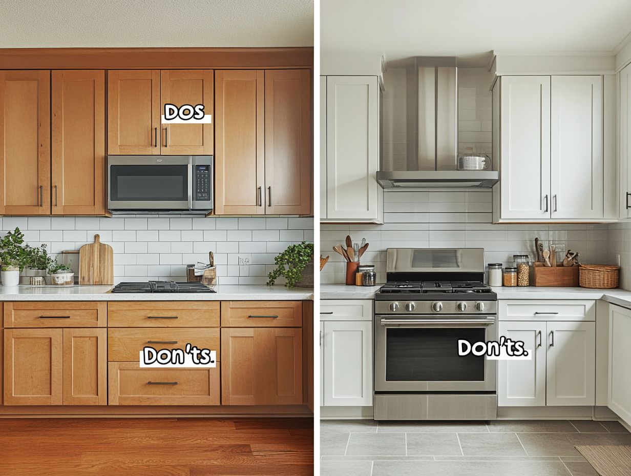 What are the key do's and don'ts of kitchen cabinet design?