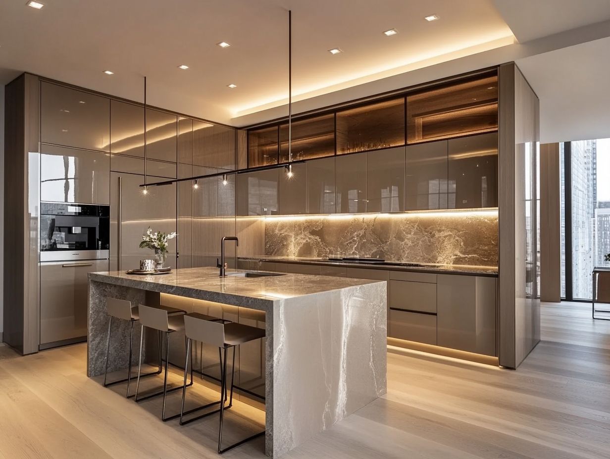 Trends in future kitchen cabinet design featuring sustainable materials.