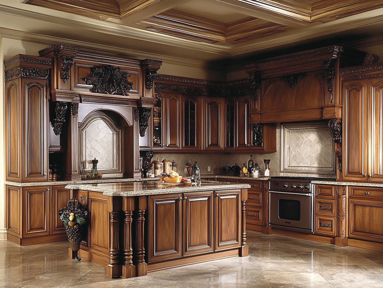 Chart showing the top 10 cabinet styles for traditional homes.