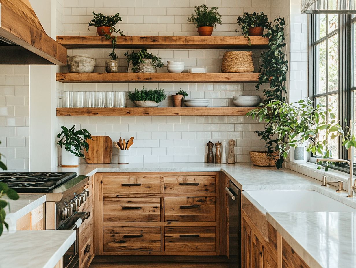 Stylish kitchen with a statement backsplash.