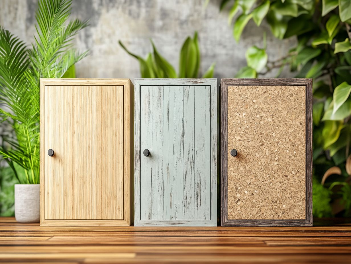 Visual summary of the top 5 eco-friendly cabinet materials