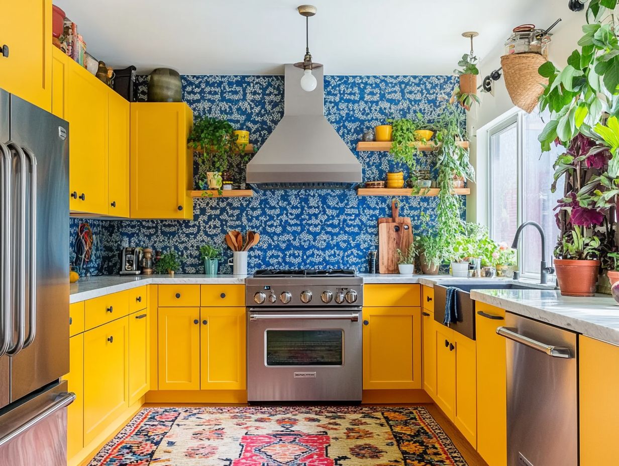 Examples of bold kitchen accents