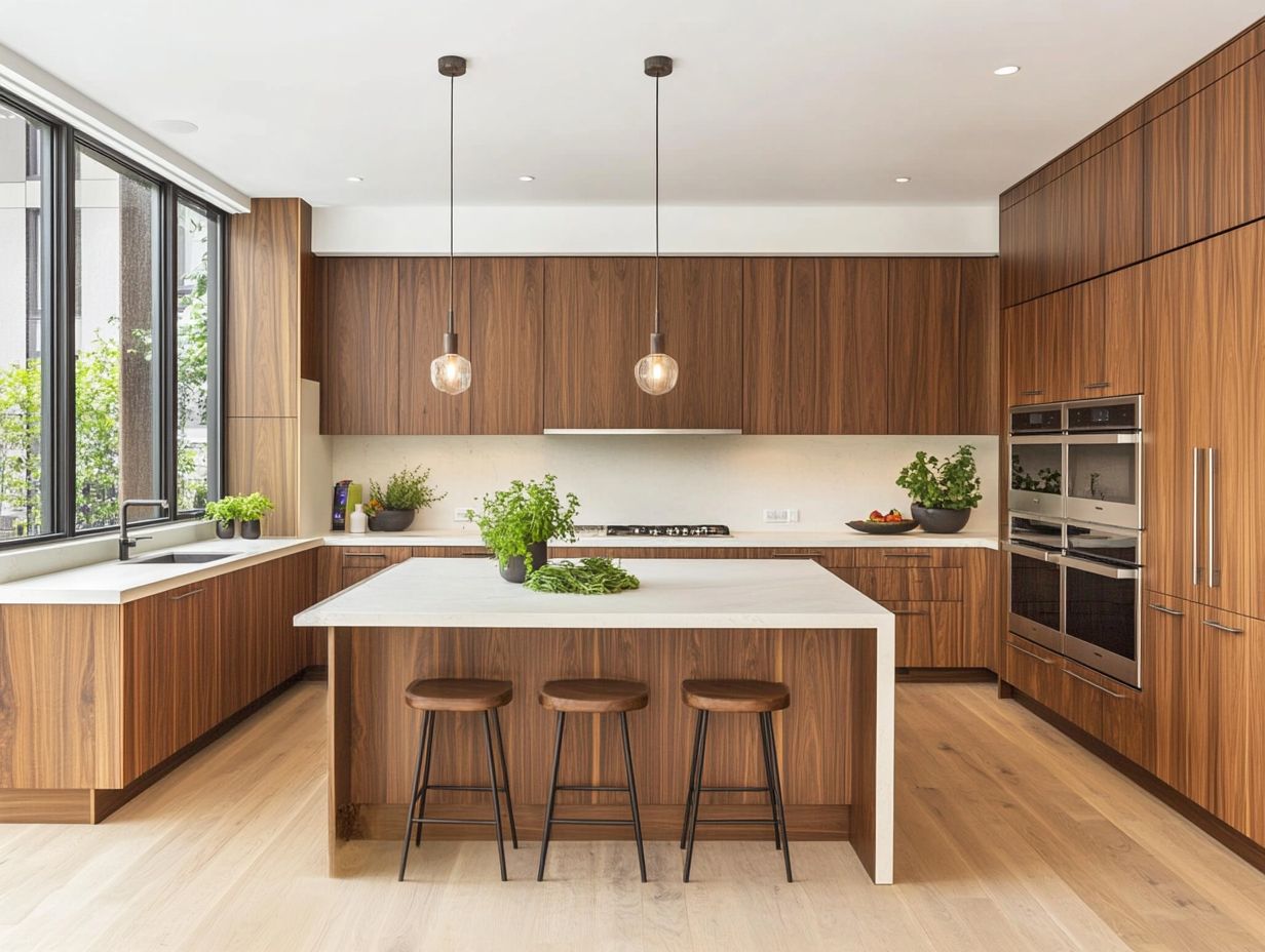 Image of a U-shaped kitchen design