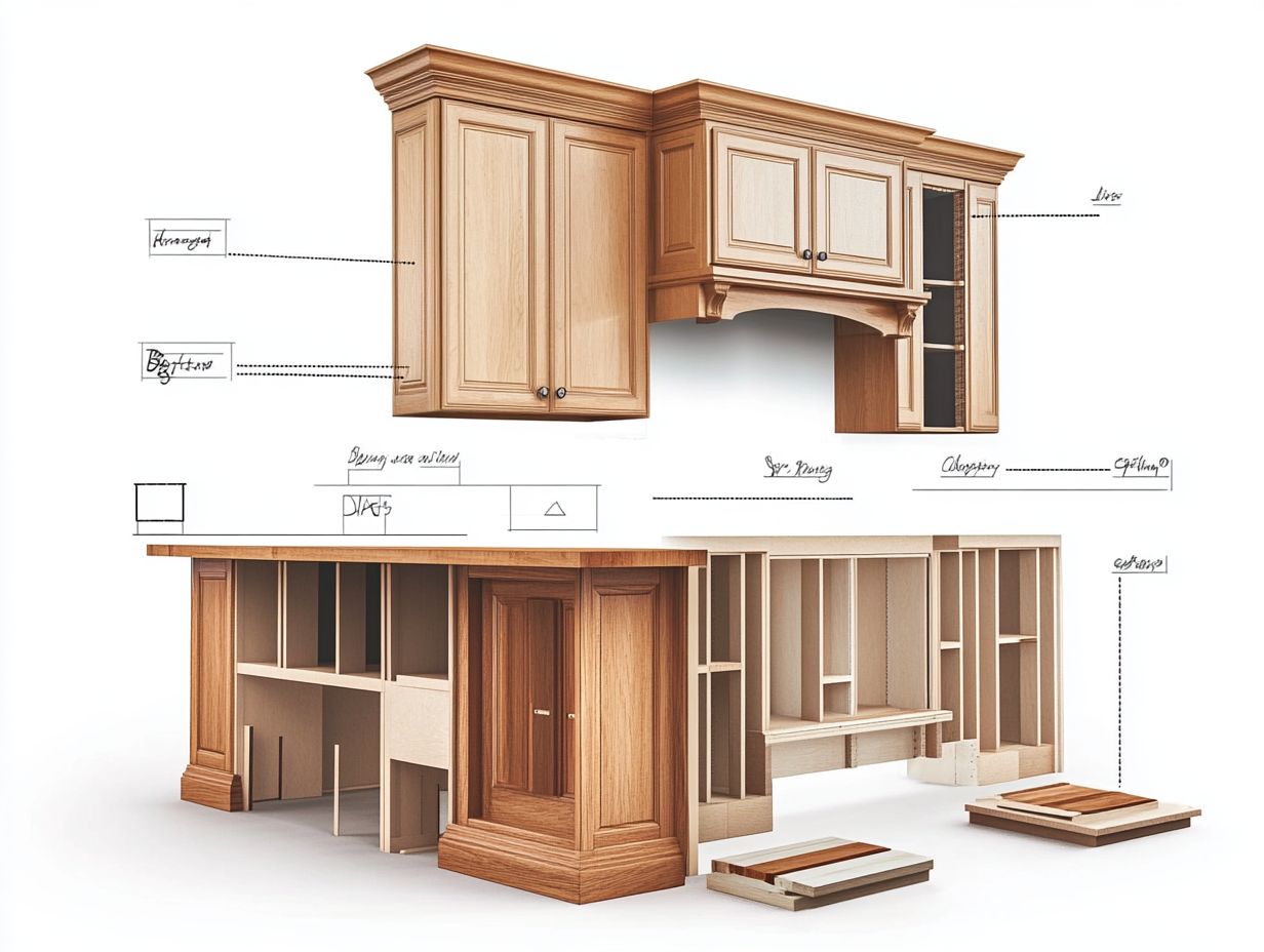 Framed cabinets showing definition and characteristics