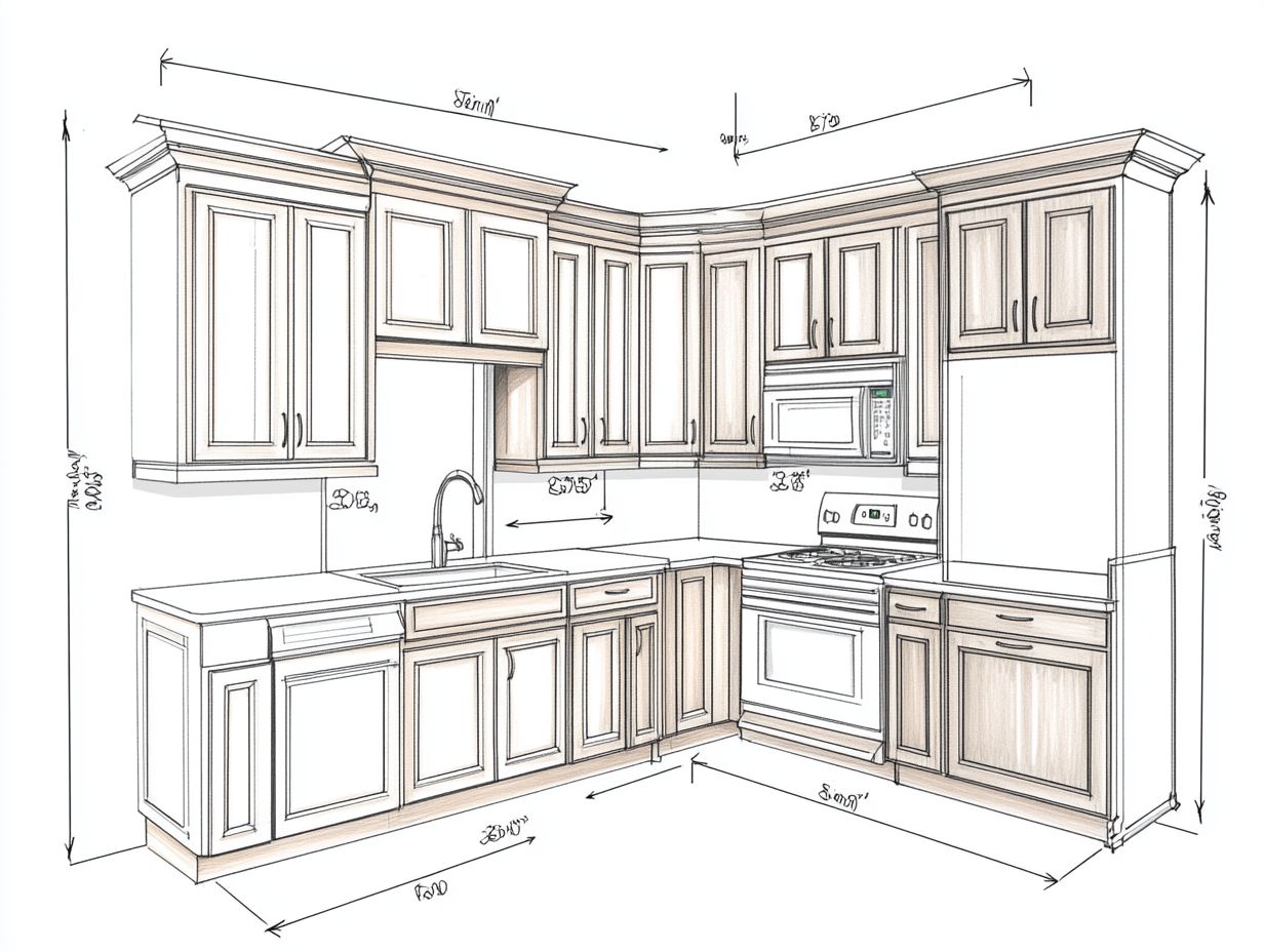 Beautiful modern kitchen showcasing optimized cabinet height