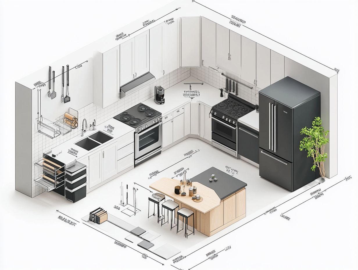 Visual breakdown of kitchen remodeling costs