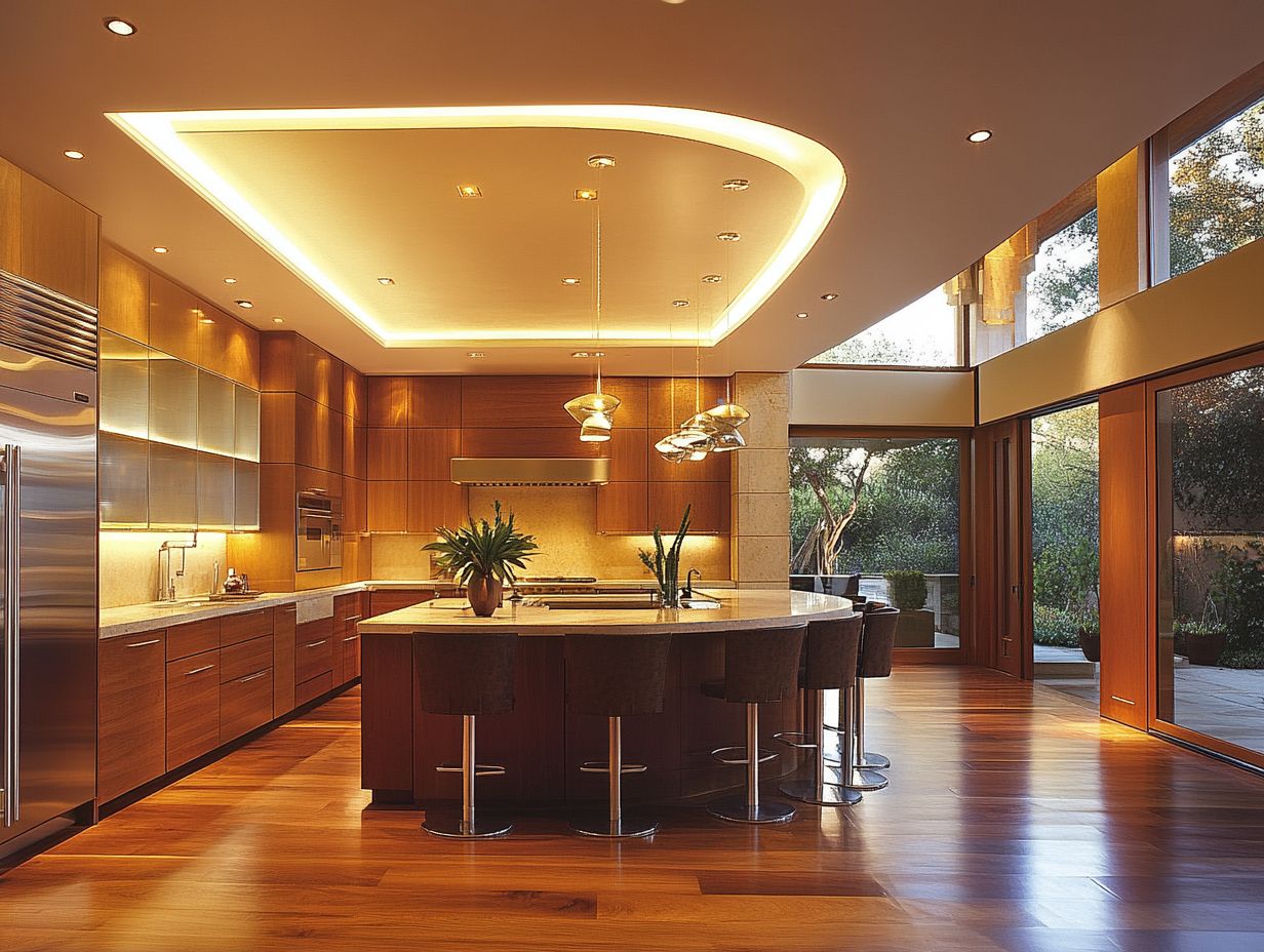 What are kitchen lighting zones?