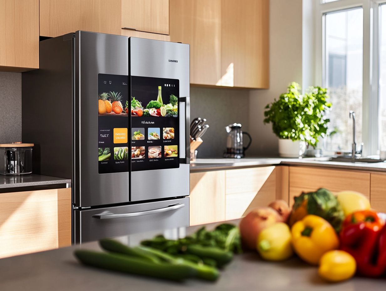 Image showing frequently asked questions about smart fridges