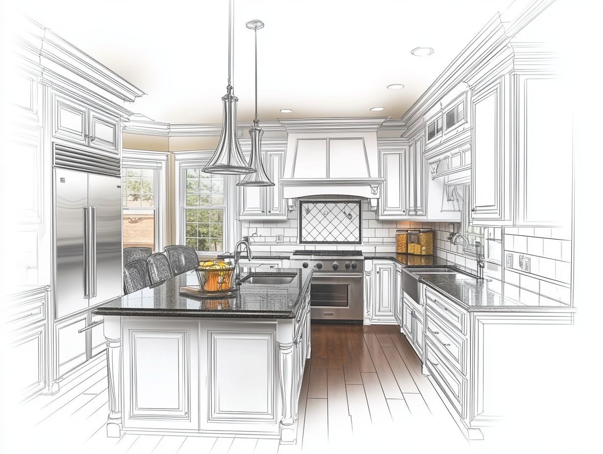 Understanding the work triangle in kitchen layouts.