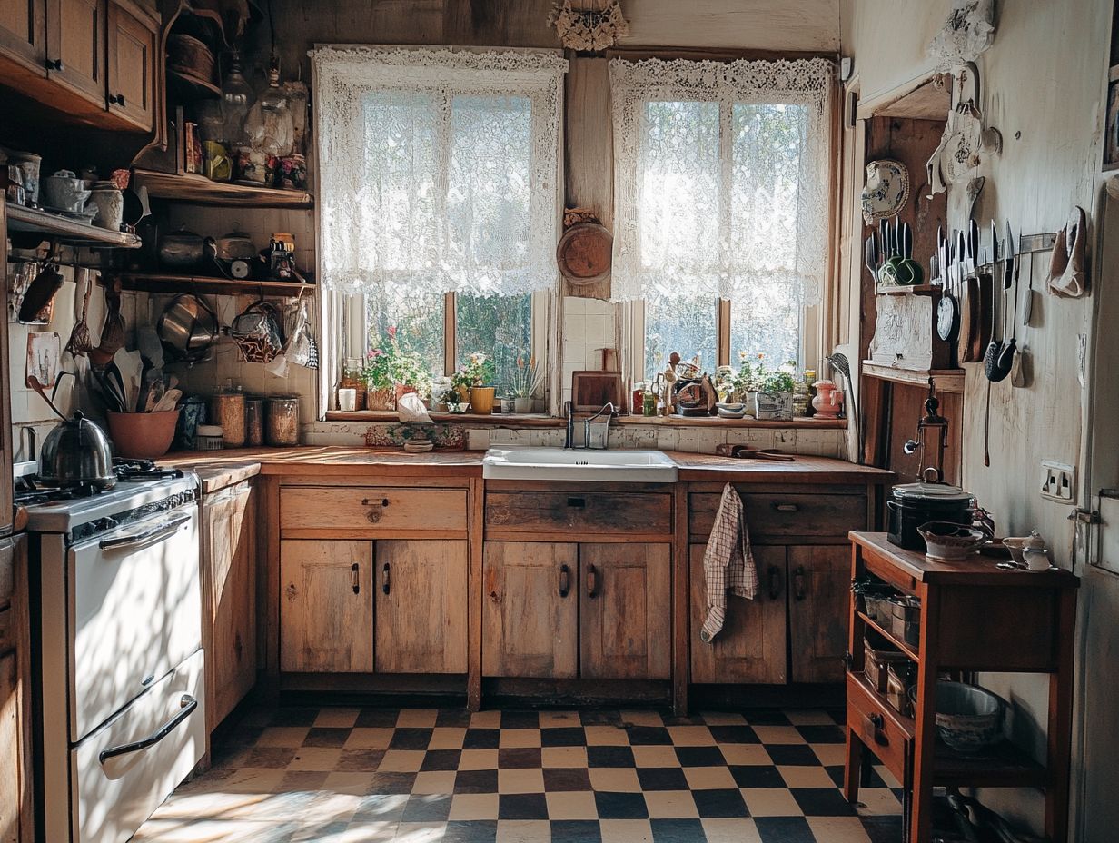 How can I incorporate vintage elements into my kitchen design?